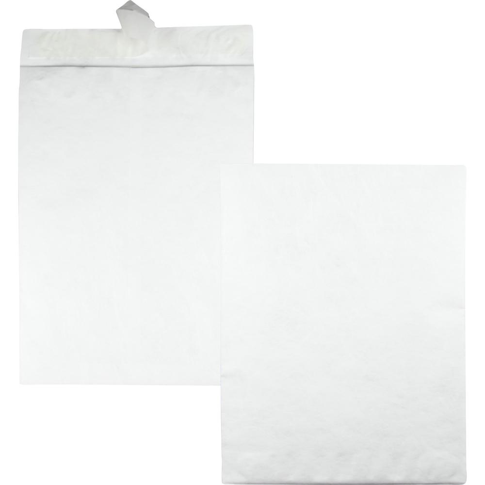 Survivor&reg; 14-1/4 x 20 DuPont Tyvek Catalog Mailers with Self-Seal Closure - Catalog - 14 1/4" Width x 20" Length - 18 lb - Peel & Seal - White - Tyvek - 25 / Box. Picture 1