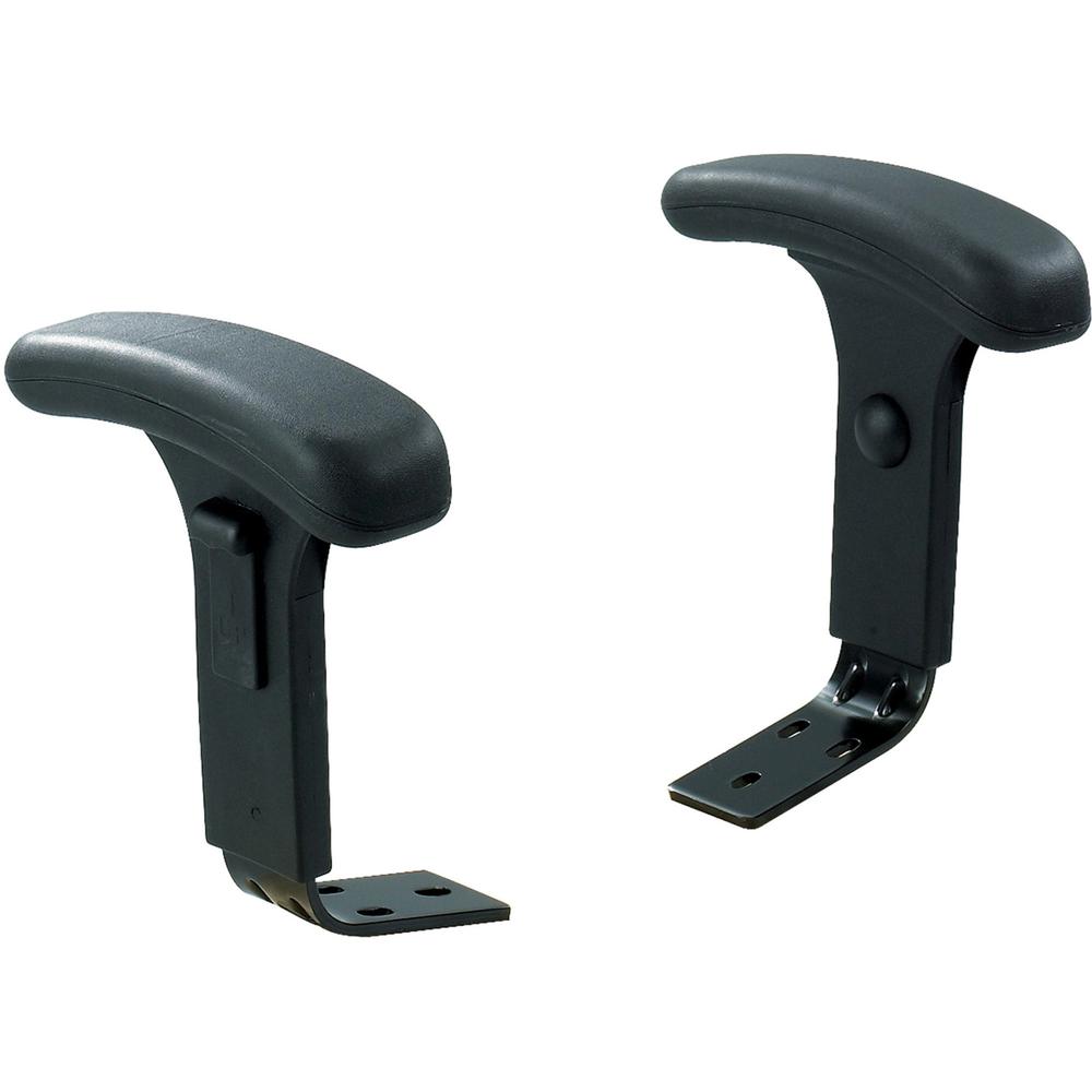 Safco Big & Tall Adjustable T-pad Arm Kit - Black - 1 Pair. Picture 1