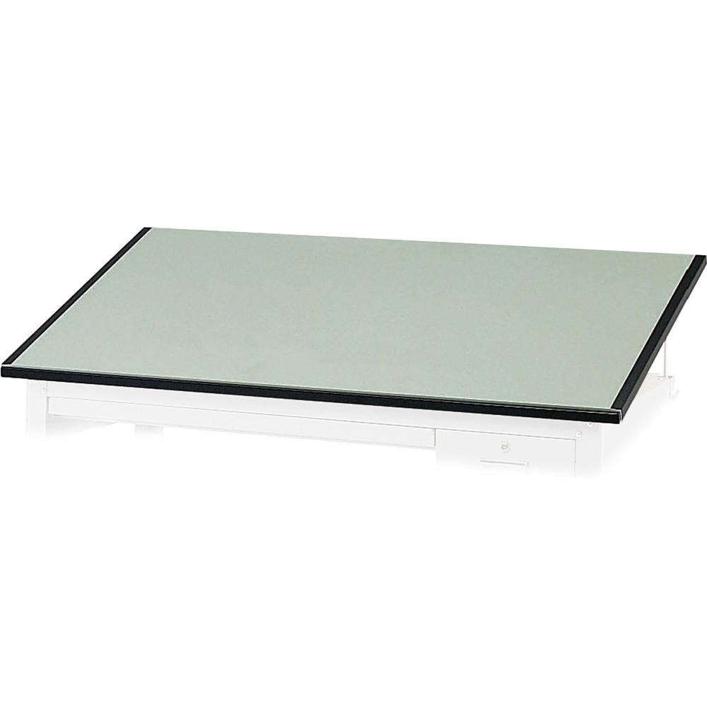 Safco Precision Drafting Table Top - Green Rectangle, Melamine Top - Enamel Base - 37.50" Table Top Length x 60" Table Top Width x 1" Table Top Thickness - Wood, Particleboard - 1 Each. Picture 1