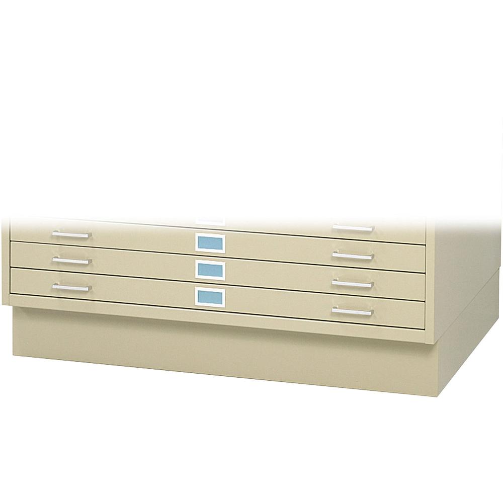Safco Closed Base for 4996 and 4986 - 46.4" Width x 32.6" Depth x 6" Height - Steel - Tropic Sand. Picture 2