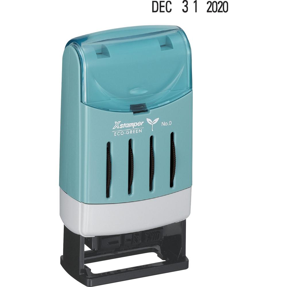 Xstamper VersaDater Small Type Date Stamp - Message/Date Stamp - "FAXED, PAID, RECEIVED" - 0.87" Impression Width x 0.12" Impression Length - Black - Recycled - 1 Each. Picture 1
