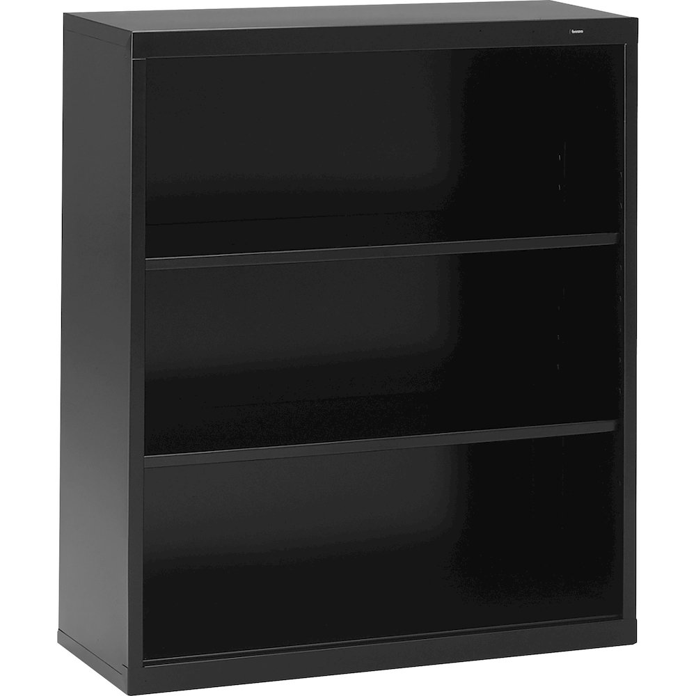 Tennsco Welded Bookcase - 34.5" Width x 13.5" Depth x 40" Height - 3 x Shelf(ves) - 360 lb Load Capacity - Black - Steel - Recycled. Picture 1
