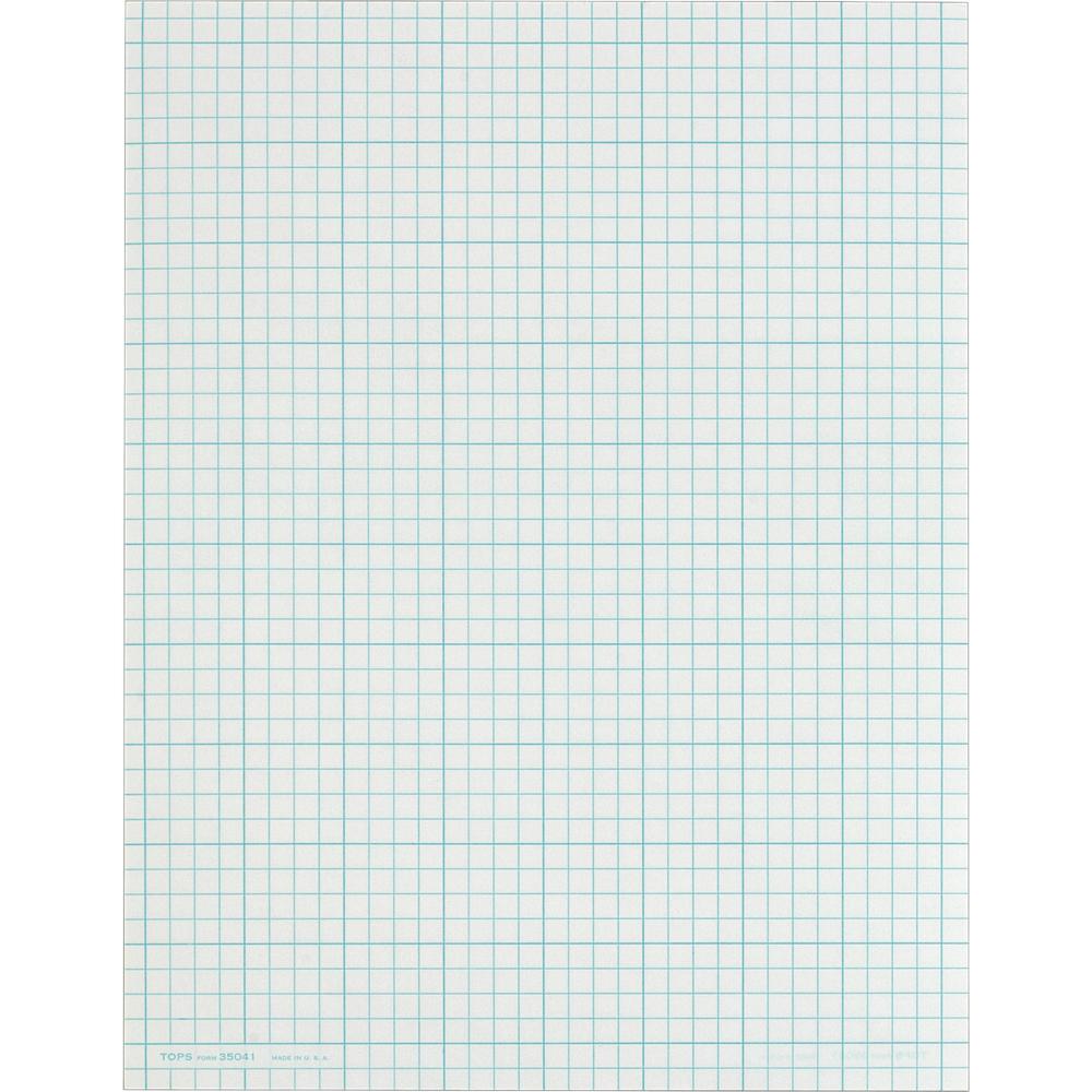 TOPS Cross Section Pad - Letter - 50 Sheets - Glue - Both Side Ruling Surface - 20 lb Basis Weight - Letter - 8 1/2" x 11" - White Paper - 1 / Pad. Picture 1