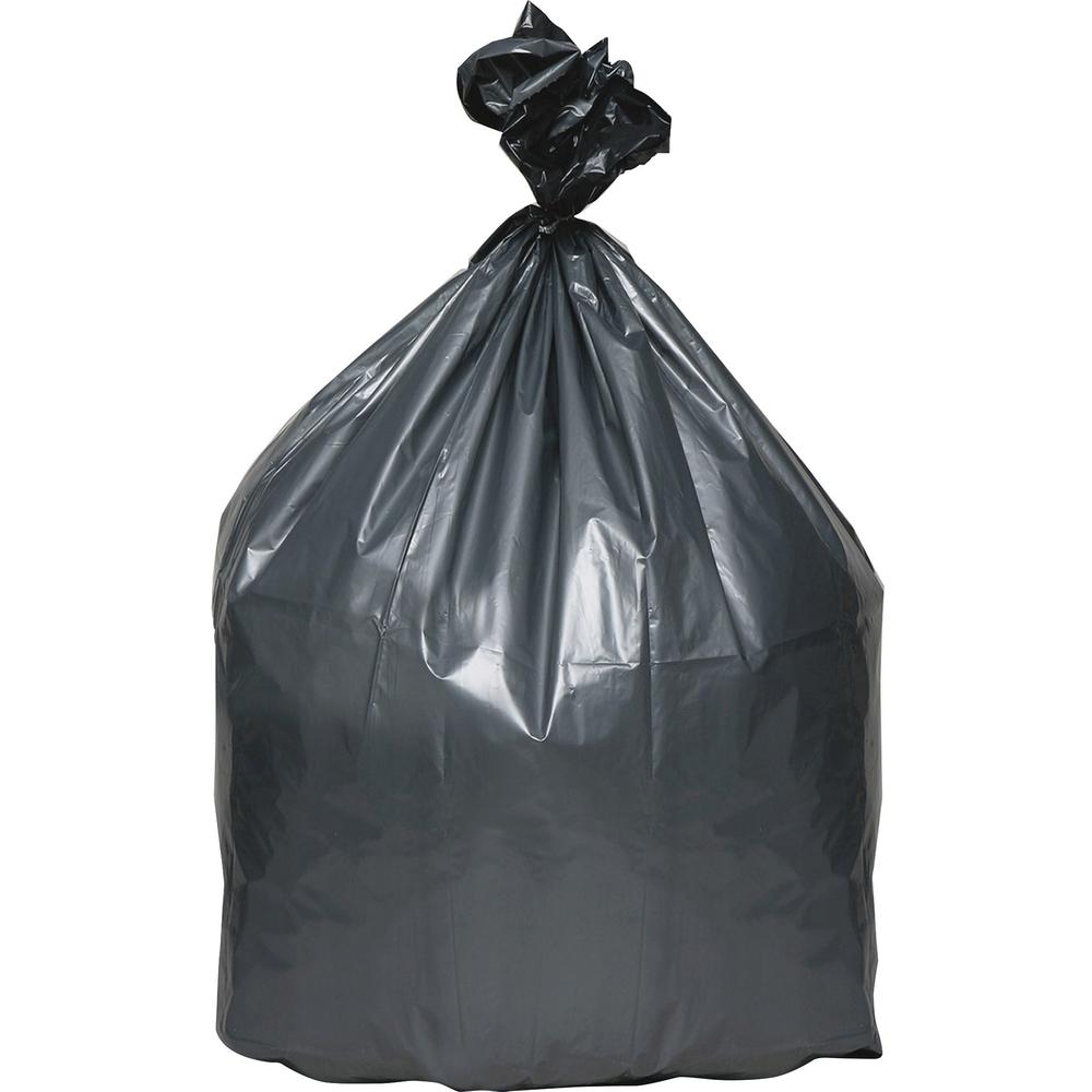 Berry Super Heavy-Duty Platinum Plus Liners - Medium Size - 33 gal Capacity - 40" Length x 33" Width x 1.35 mil (34 Micron) Thickness - Silver - Resin - Industrial Trash - Recycled - 50 / Carton. Picture 1
