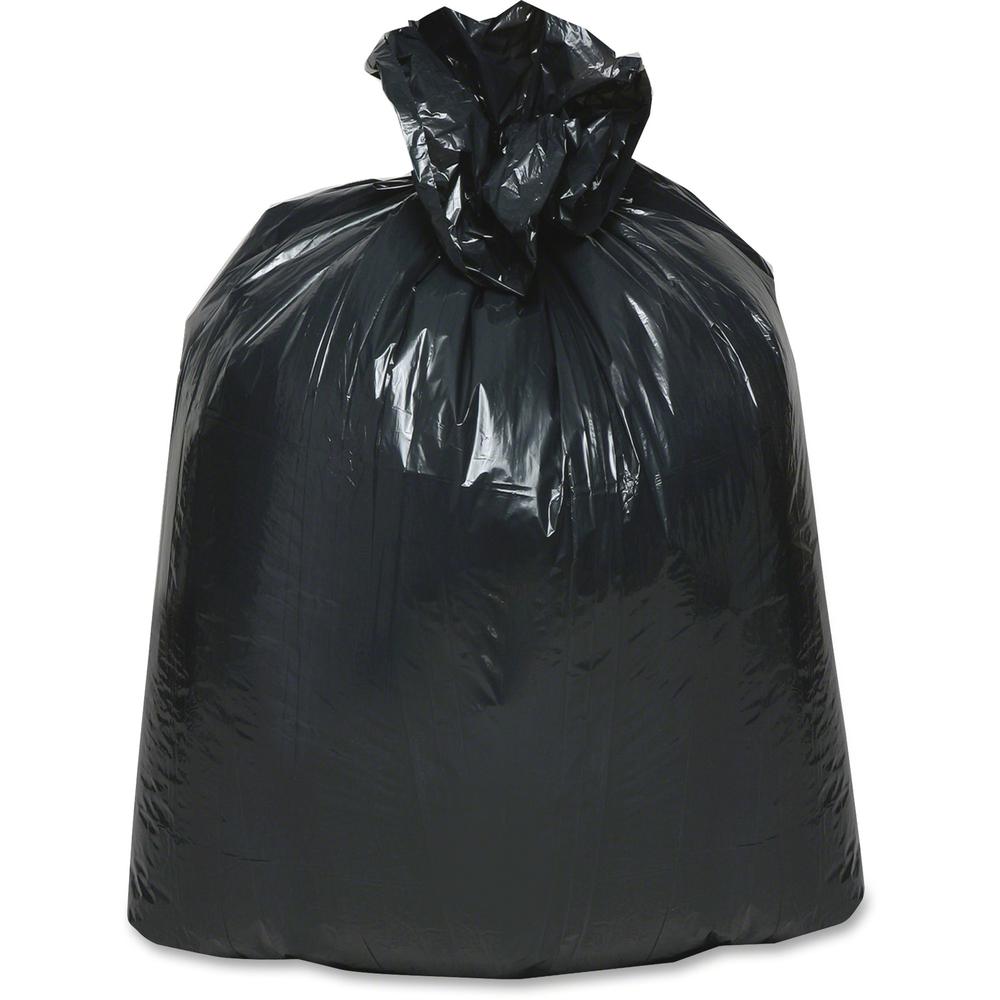 Berry Reclaim Heavy-Duty Recycled Can Liners - Small Size - 16 gal Capacity - 33" Length x 24" Width x 0.75 mil (19 Micron) Thickness - Black - Resin - Recycled - 500 / Carton. Picture 1