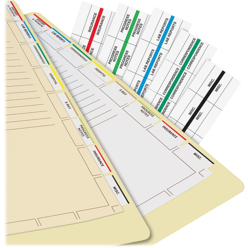 Tabbies Medical Chart Index Divider Sheets - Blank Tab(s) - 7 Hole Punched - White Divider - White Tab(s) - Punched - 400 / Box. Picture 1