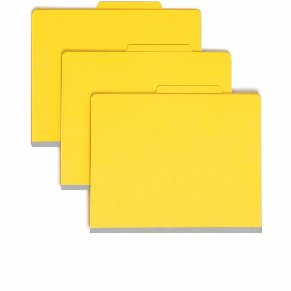 Smead Colored 2/5 Tab Cut Letter Recycled Classification Folder - 8 1/2" x 11" - 2" Expansion - 2 x 2B Fastener - 2" for Folder - Top Tab Location - Right of Center Tab Position - 1 Divider - 14 pt. -. Picture 1