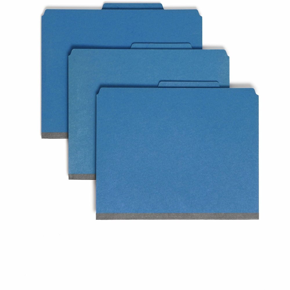 Smead SafeSHIELD 2/5 Tab Cut Letter Recycled Classification Folder - 8 1/2" x 11" - 2" Expansion - 2 x 2S Fastener - 2" for Folder - Top Tab Location - Right of Center Tab Position - 1 Divider - 25 pt. Picture 1