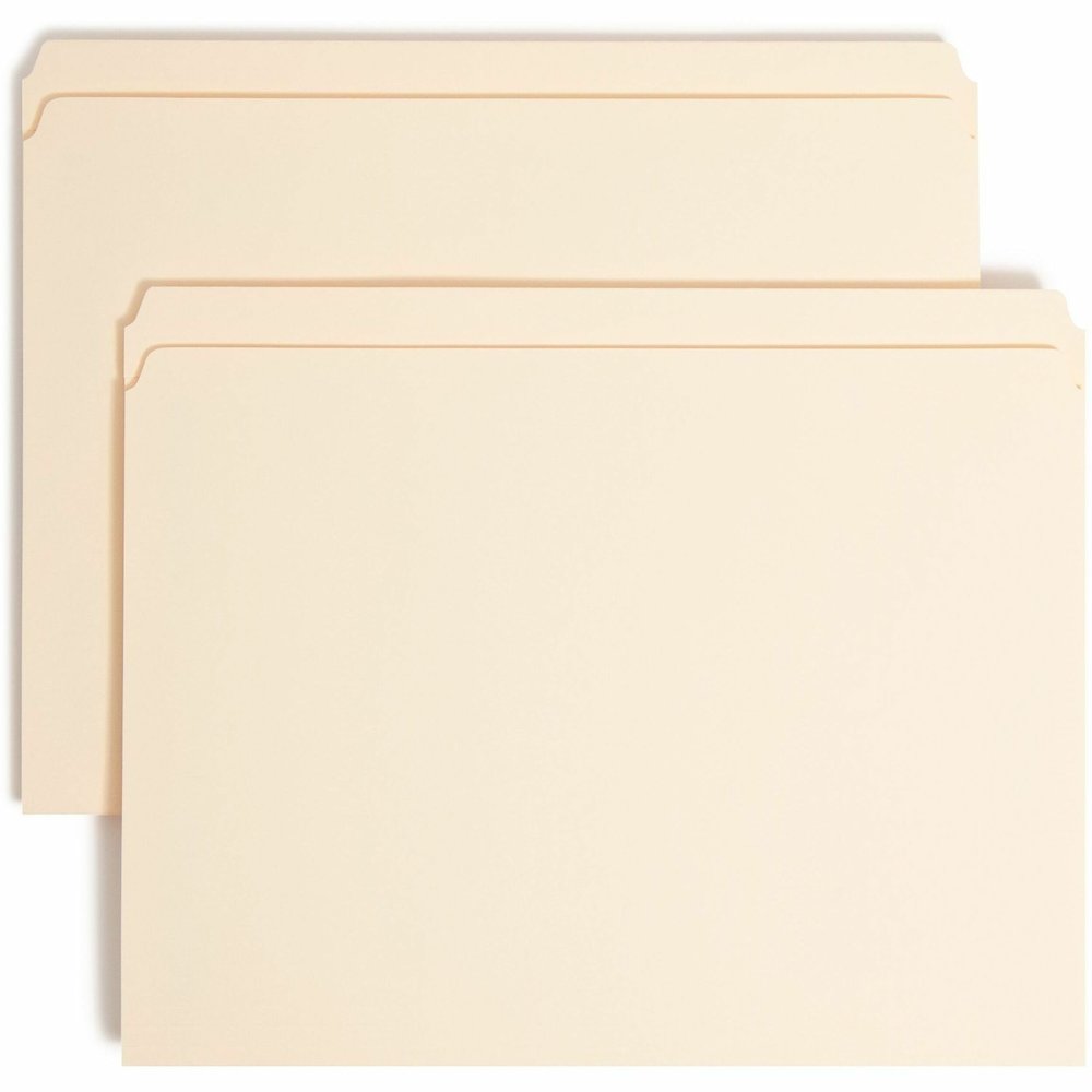 Smead Straight Tab Cut Letter Recycled Fastener Folder - 8 1/2" x 11" - 3/4" Expansion - 1 x 2K Fastener - 2" for Folder - 11 pt. - 2 Plys - Manila - Reinforced Tab - 10% Recycled - 50 / Box. Picture 1