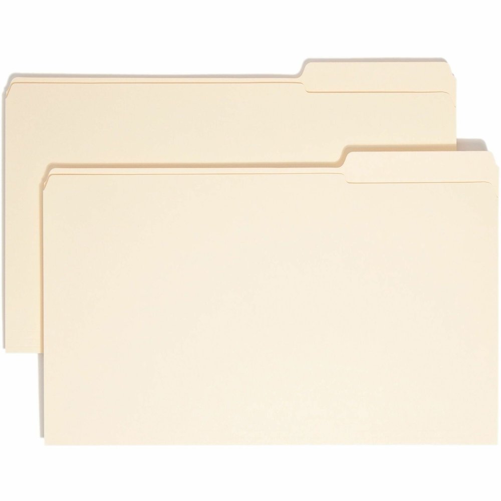 Smead 1/3 Tab Cut Legal Recycled Top Tab File Folder - 8 1/2" x 14" - 3/4" Expansion - Top Tab Location - Third Tab Position - 11 pt. - 2 Plys - Manila - Reinforced, Rounded Corner, Durable, Reinforce. Picture 1