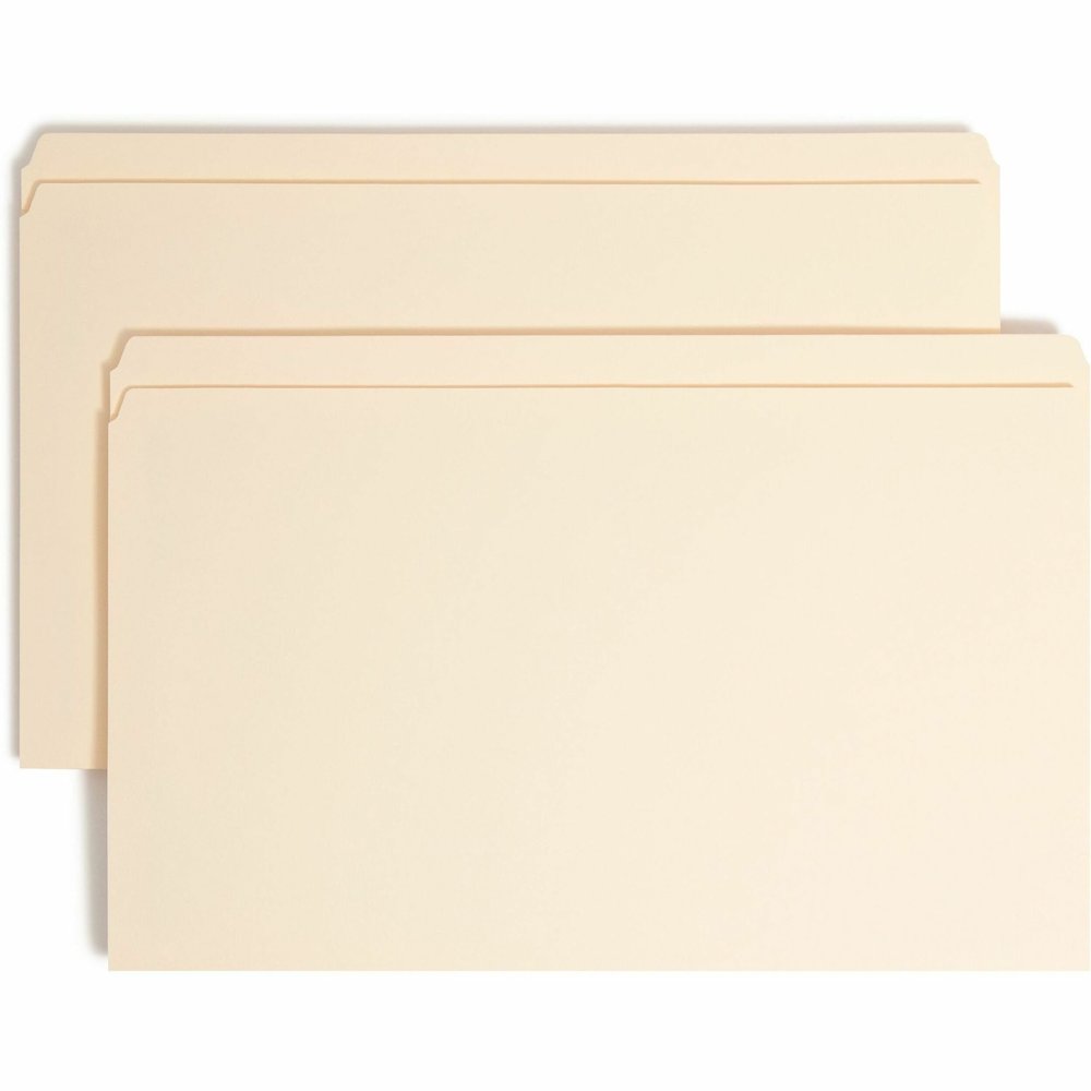 Smead Straight Tab Cut Legal Recycled Fastener Folder - 8 1/2" x 14" - 3/4" Expansion - 1 x 2K Fastener - 2" for Folder - 11 pt. - 2 Plys - Manila - Reinforced Tab - 10% Recycled - 50 / Box. Picture 1