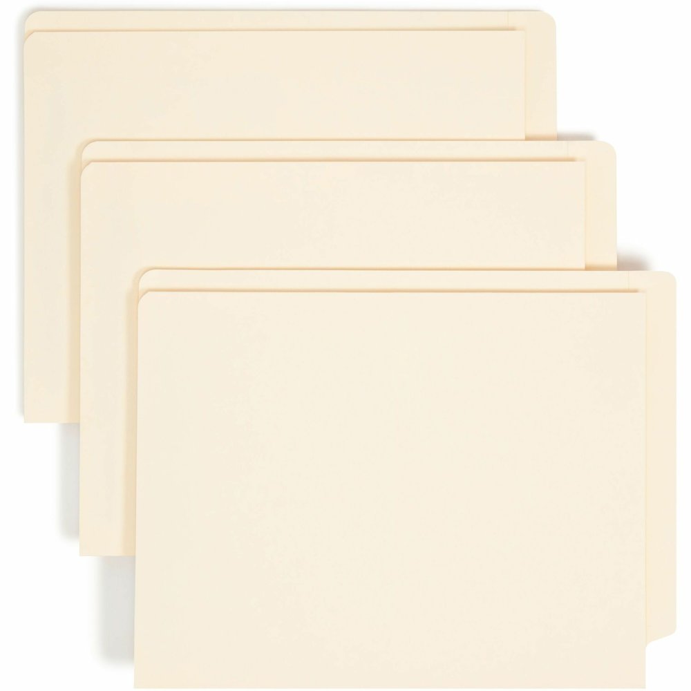 Smead Straight Tab Cut Letter Recycled Fastener Folder - 8 1/2" x 11" - 3/4" Expansion - 1 x 2B Fastener - 2" for Folder - 1 Inside Front Pocket - 11 pt. - 2 Plys - Manila - 10% Recycled - 50 / Box. Picture 1