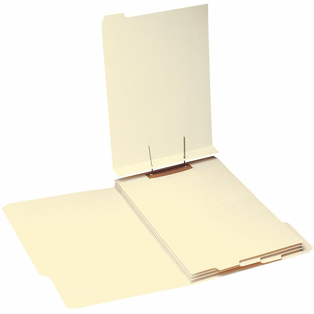 Smead 1/5 Tab Cut Legal Folder Divider with Fastener - Assorted Tab(s) - 10% Recycled - 50 / Pack. Picture 1