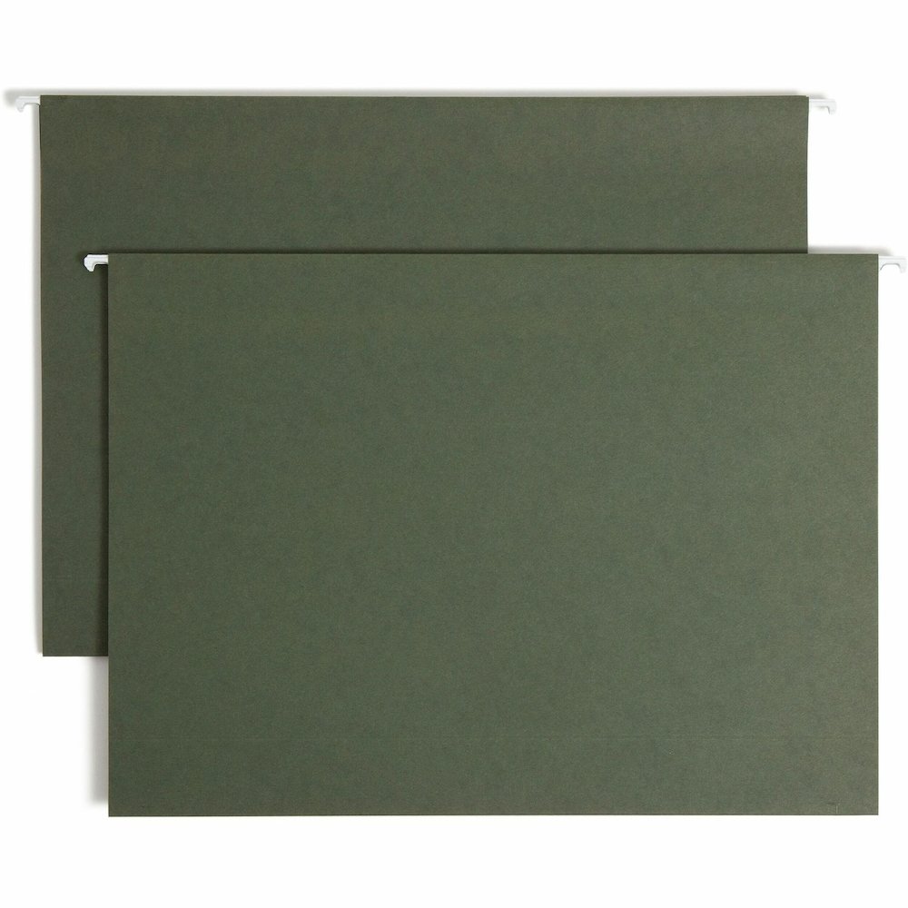 Smead Legal Yes Hanging Folder - 8 1/2" x 14" - 3" Expansion - 11 pt. - Standard Green - Reinforced Base - 10% Recycled - 25 / Box. Picture 1