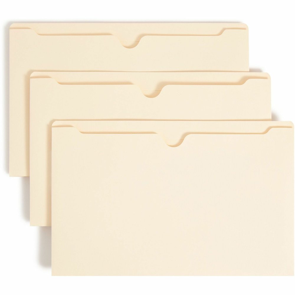 Smead Legal Recycled File Jacket - 8 1/2" x 14" - 1 1/2" Expansion - 11 pt. - 2 Plys - Manila - Reinforced, Slip Resistant - 10% Recycled - 50 / Box. Picture 1