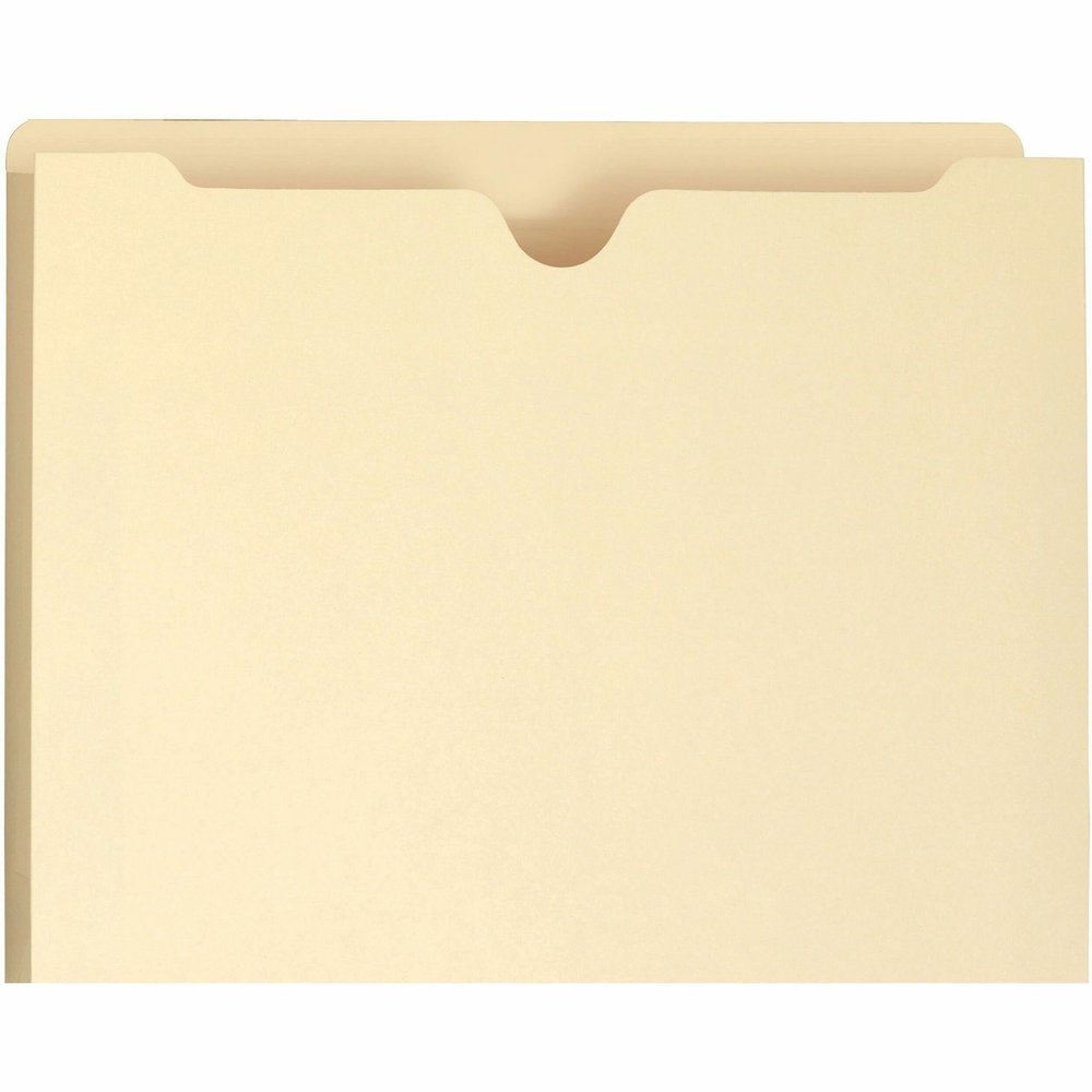 Smead Letter Recycled File Jacket - 8 1/2" x 11" - 1" Expansion - 11 pt. - 1 Plys - Manila - Slip Resistant - 10% Recycled - 50 / Box. Picture 1