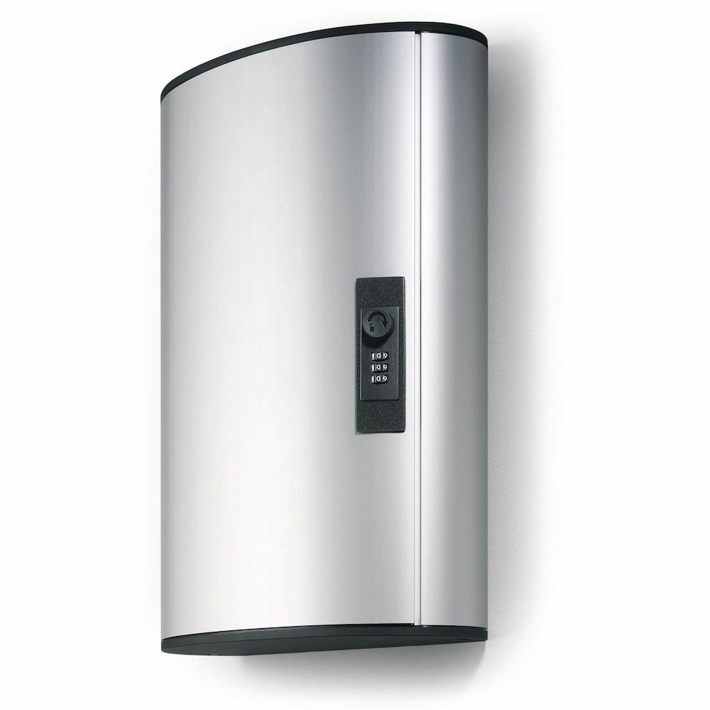 DURABLE Key Box Code Cabinet - 11.1" Width x 4.8" Depth x 15.7" Height - Security Lock - Silver - Aluminum. Picture 1