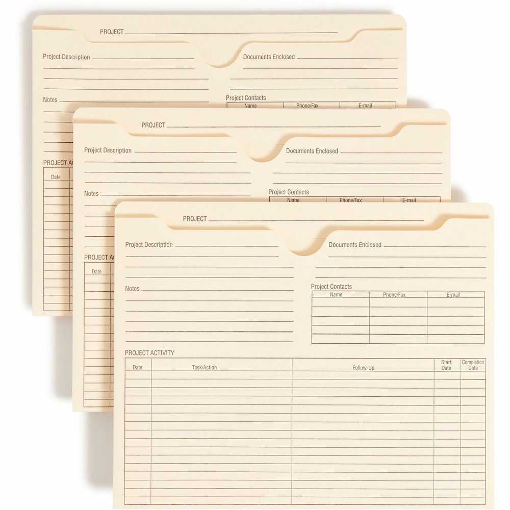 Smead Straight Tab Cut Letter Recycled File Jacket - 8 1/2" x 11" - 2" Expansion - Top Tab Location - 11 pt. - 2 Plys - Manila - Reinforced Tab, Slip Resistant - 10% Recycled - 50 / Box. Picture 1