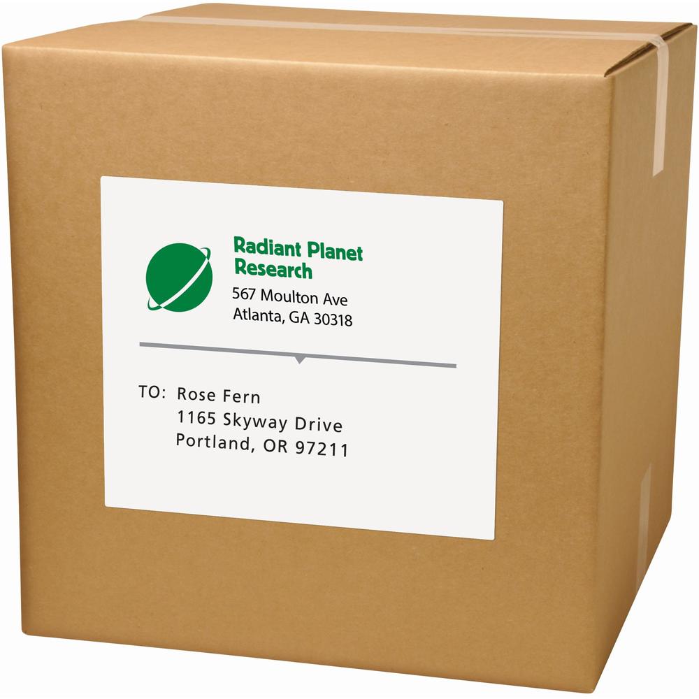 Avery&reg; Shipping Address Labels, Full Sheet Labels, Permanent, 500 Labels (91200) - 8 1/2" Width x 11" Length - Permanent Adhesive - Laser - White - Paper - 1 / Sheet - 500 Total Sheets - 500 Total. Picture 1