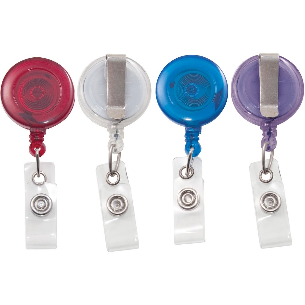 Advantus ID Card Retractable Reel - 0.3" Height x 1.3" Width x 0.6" Length - Assorted - 1 Pack. Picture 1