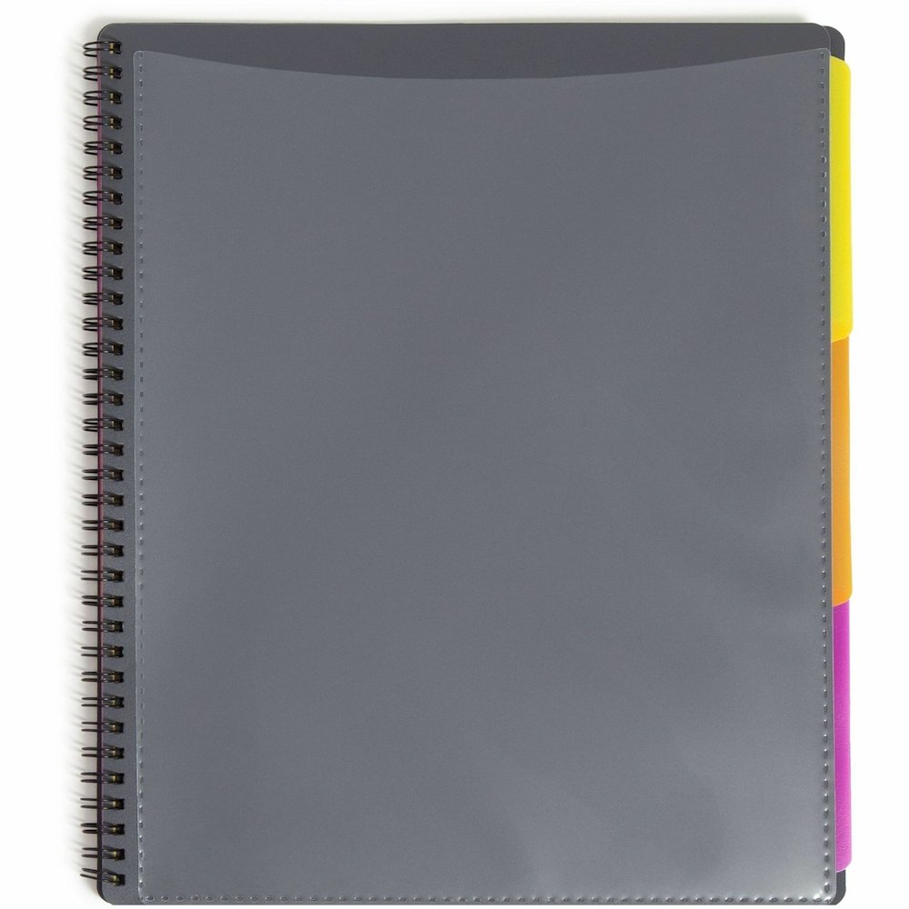 Smead 1/3 Tab Cut Letter Organizer Folder - 8 1/2" x 11" - 12 Pocket - Assorted Tab Position - Gray - 1 Each. Picture 1