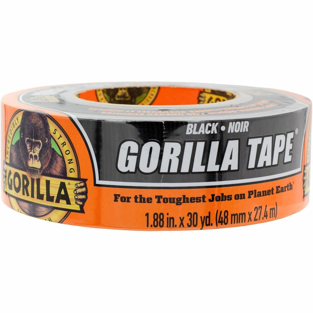 Gorilla Tape - 30 yd Length x 1.88" Width - Black - Weather Resistant, Moisture Resistant, UV Resistant, Temperature Resistant - For Project, Repairing, Indoor, Outdoor, Smooth Surface, Rough Surface,. Picture 1