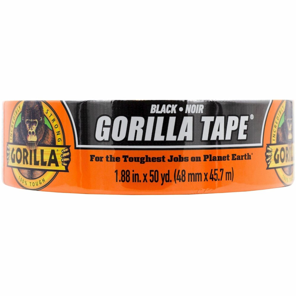 Gorilla Tape - 50 yd Length x 1.88" Width - Black - 1 Roll. Picture 1
