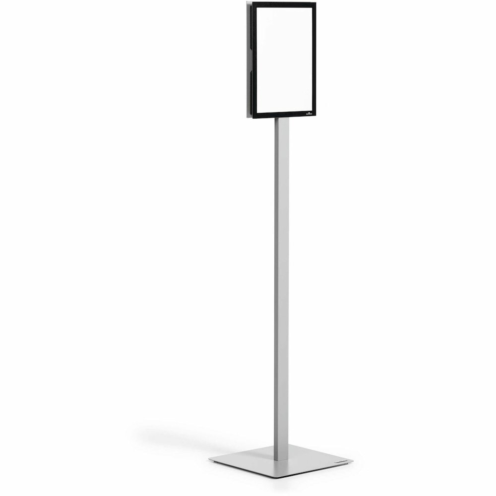 DURABLE Info Basic Floor Stand - Floor - Charcoal Gray - For Reception Area, Waiting Room, Lobby, Trade Show - Double-sided, Weighted Base, Magnetic. Picture 1