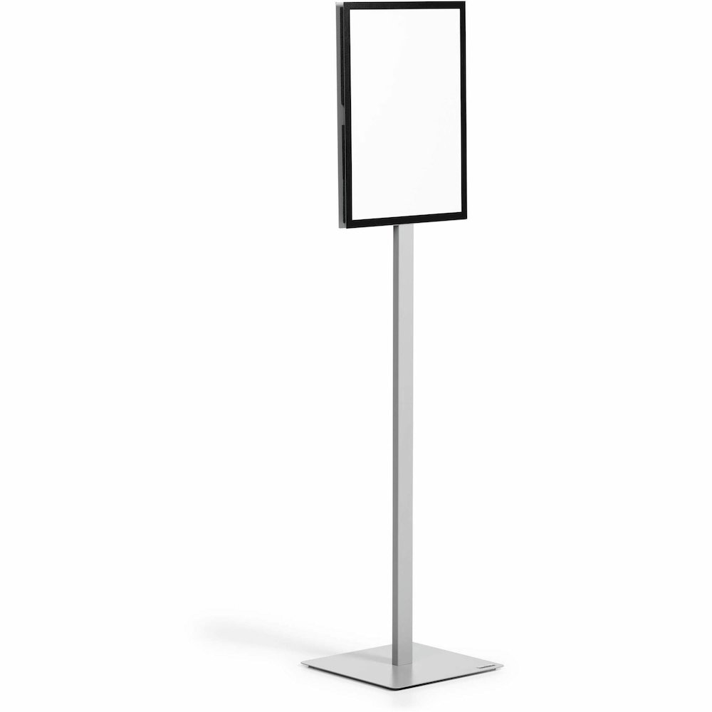 DURABLE Info Basic Floor Stand - Floor - Charcoal Gray - For Reception Area, Waiting Room, Lobby, Trade Show - Double-sided, Weighted Base, Magnetic. Picture 1
