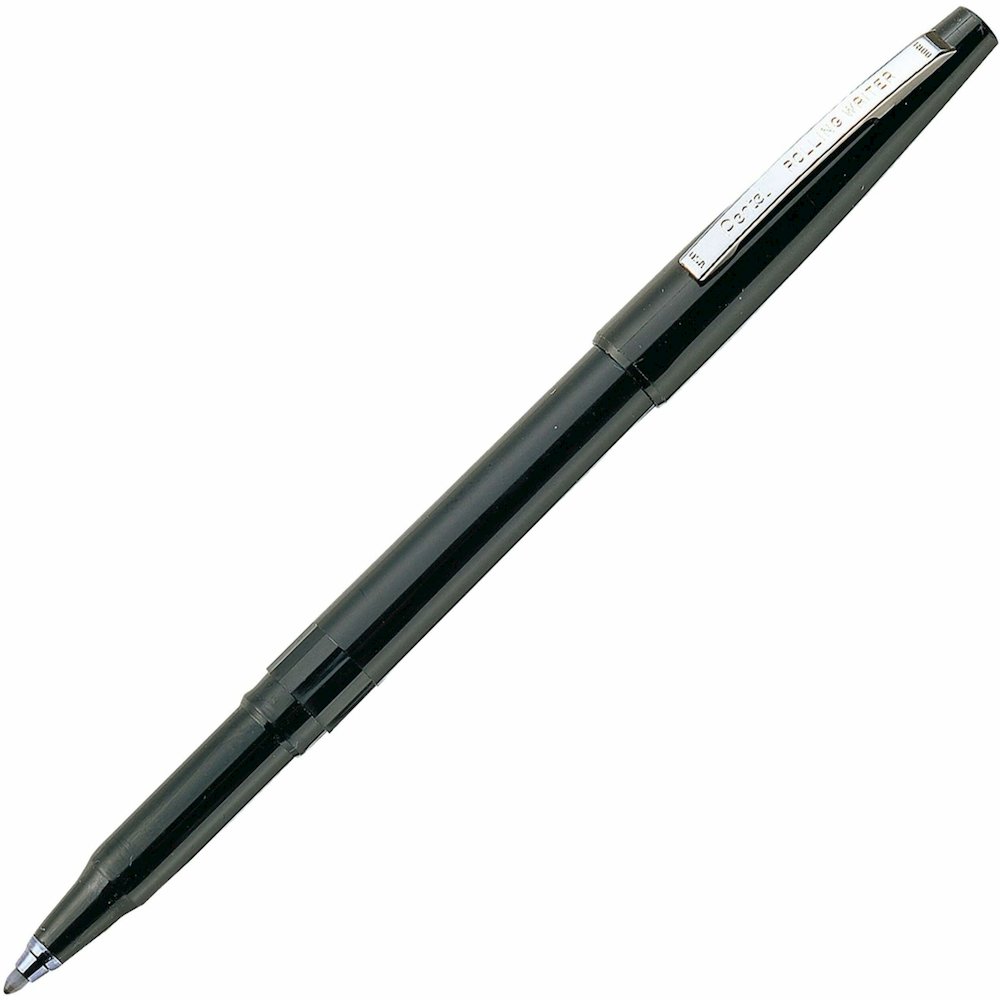 Pentel Rolling Writer Pens - Black Ink - Black Plastic Barrel - 1 Dozen. Picture 1