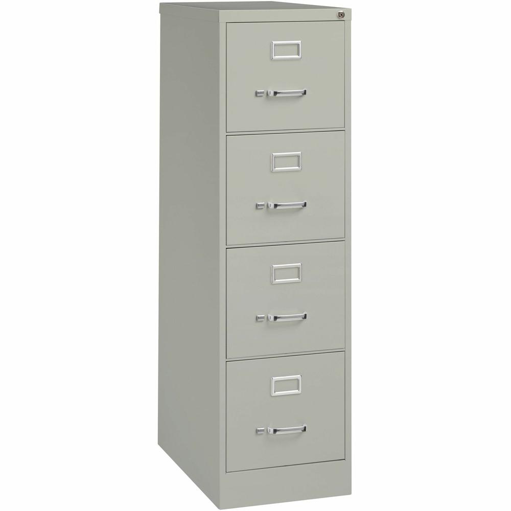 Lorell Fortress Series 25" Commercial-Grade Vertical File Cabinet - 15" Width x 25" Depth x 52" Height - 4 x Drawer(s) for File - Letter - Vertical - Security Lock, Ball-bearing Suspension, Heavy Duty. Picture 1