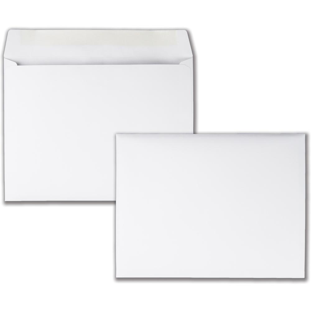 Quality Park 9 x 12 Booklet Envelopes with Deeply Gummed Flap and Open Side - Booklet - #9 1/2 - 9" Width x 12" Length - 28 lb - Gummed - Paper - 100 / Box - White. Picture 1