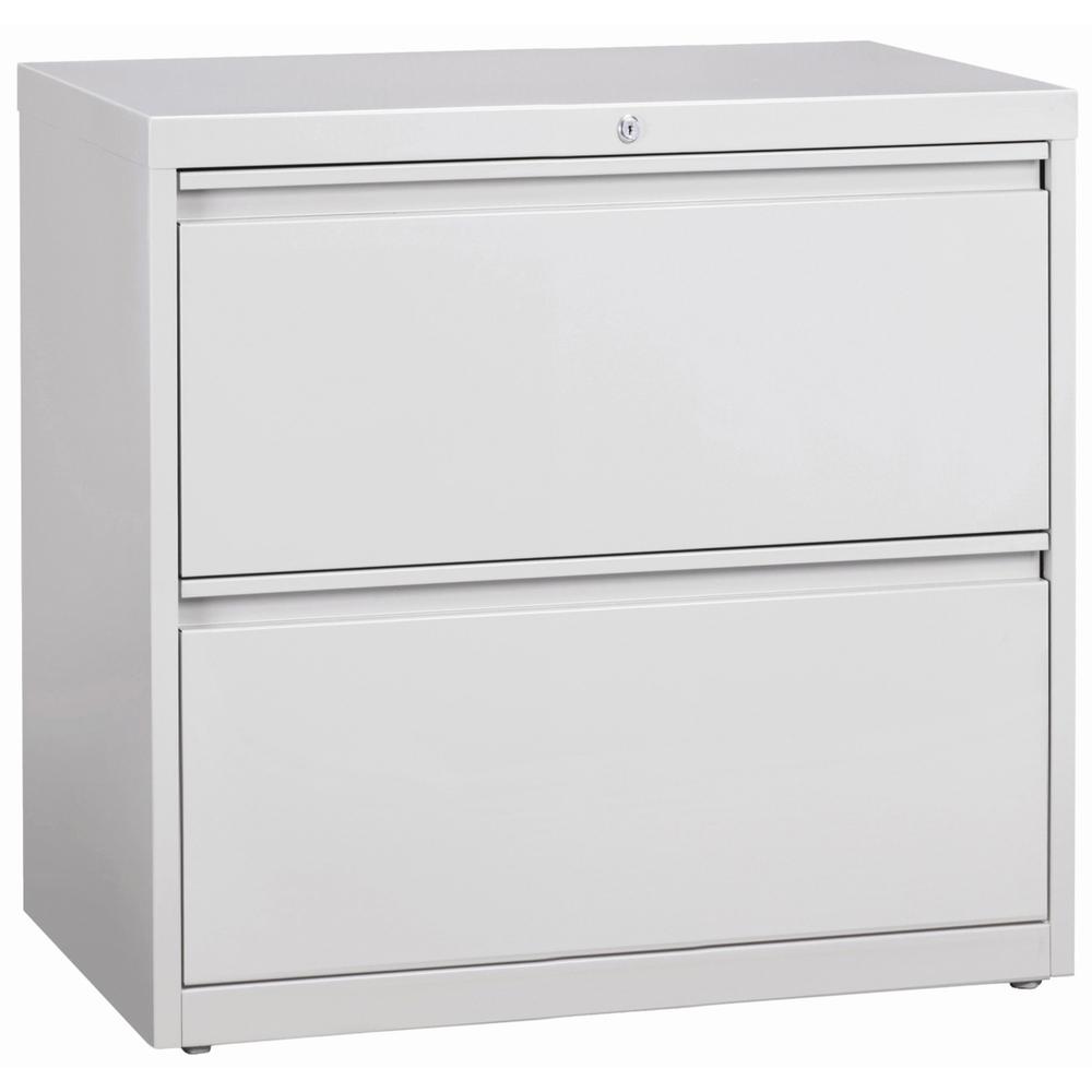 Lorell Fortress Series Lateral File - 36" Width x 18.6" Depth x 28.1" Height - 2 x Drawer(s) for File - Legal, Letter, A4 - Lateral - Rust Proof, Leveling Glide, Interlocking, Ball-bearing Suspension,. Picture 1