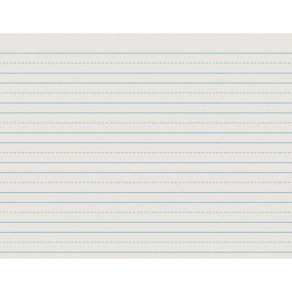 Pacon Skip-A-Line Newsprint Practice Paper - 500 Sheets - 0.75" Ruled - Letter - 11" x 8 1/2" - White Paper - 500 / Ream. Picture 1