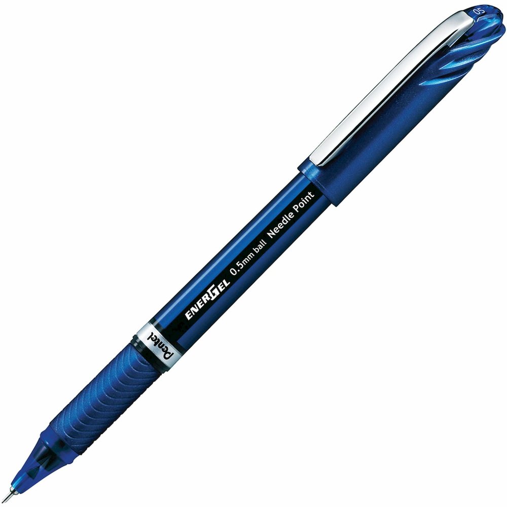 EnerGel EnerGel NV Liquid Gel Pens - Blue Ink - Gel-based - Blue Barrel - Metal Tip - 1 Dozen. Picture 1