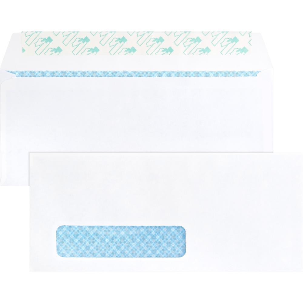Business Source Security Tint Window Envelopes - Business - #10 - 9 1/2" Width x 4 1/8" Length - Peel & Seal - White - Wove - 500 / Box. Picture 1