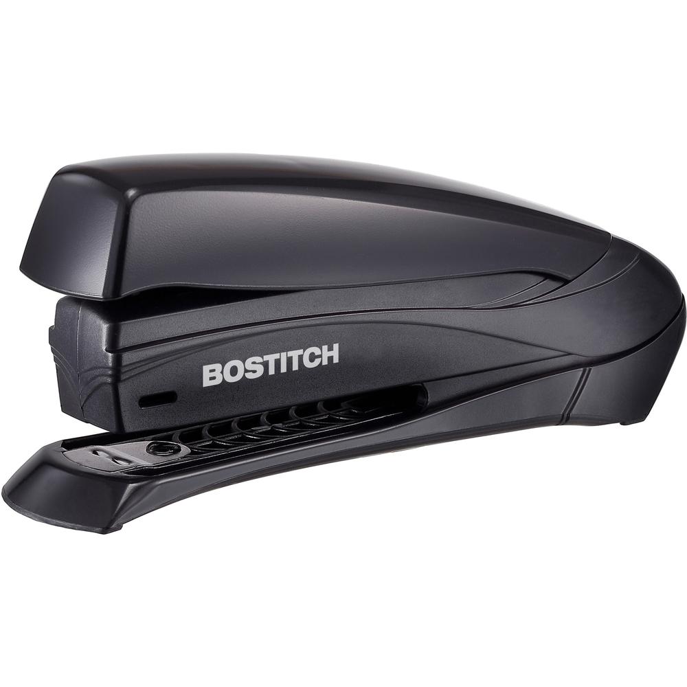 Bostitch Inspire 20 Spring-Powered Premium Desktop Stapler - Staples Upto 20 Sheet - Holds Upto 210 Staple - Full Strip - Staple Size: 0.25" - Black - Rubber - 1 Each. Picture 1
