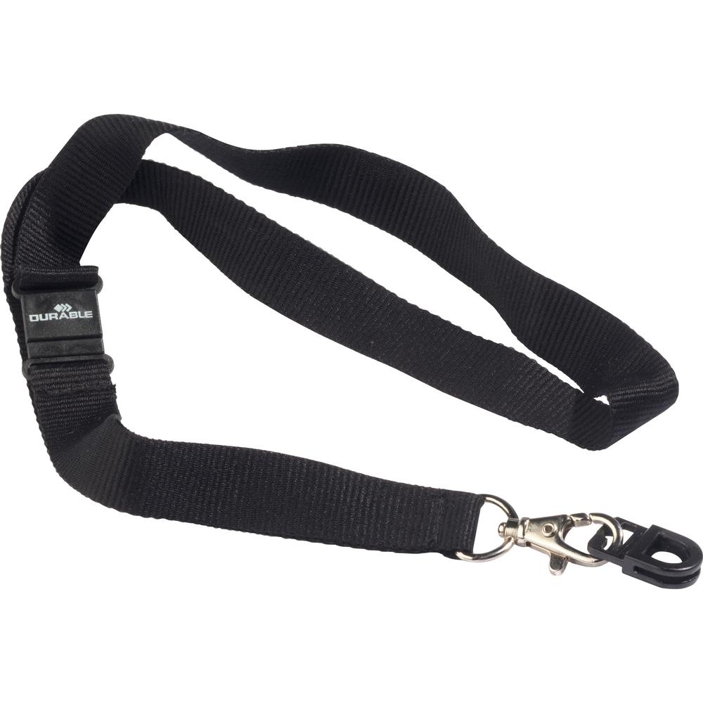 DURABLE Tension Fit ID Gripper Necklace - Black - 10 / Box. Picture 1