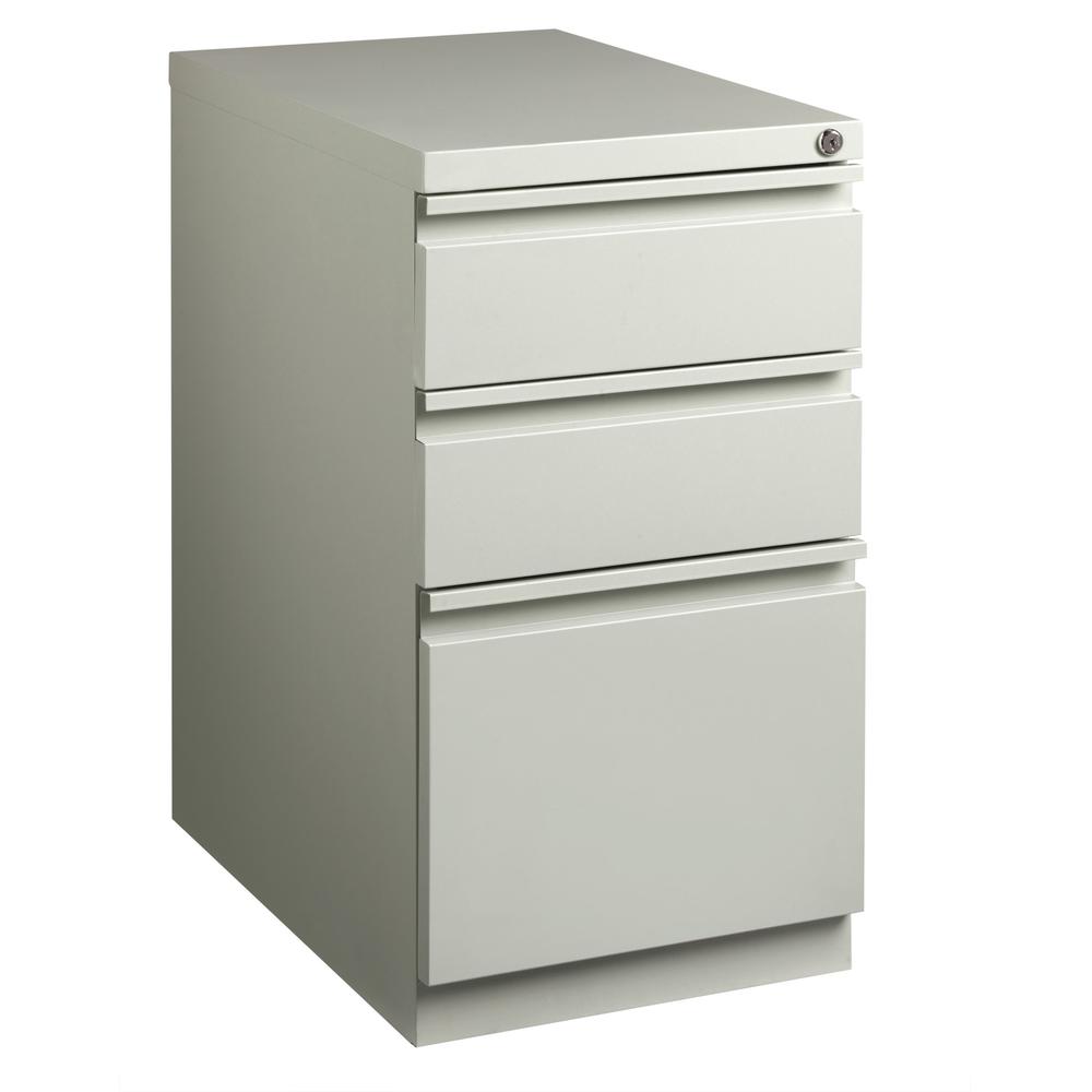 Lorell 23" Box/Box/File Mobile File Cabinet with Full-Width Pull - 15" Width x 22.9" Depth x 27.7" Height - 3 x Drawer(s) for Box, File - Letter - Vertical - Ball-bearing Suspension, Security Lock, Re. Picture 1