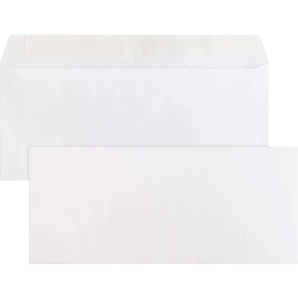 Business Source Plain Peel/Seal Business Envelopes - Business - #10 - 9 1/2" Width x 4 1/8" Length - 24 lb - Peel & Seal - Wove - 500 / Box - White. Picture 1