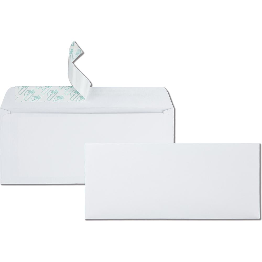 Quality Park No. 10 Business Envelopes with Redi-Strip&reg; Self-Seal Closure - Business - #10 - 4 1/8" Width x 9 1/2" Length - 24 lb - Peel & Seal - Wove - 500 / Box - White. Picture 1