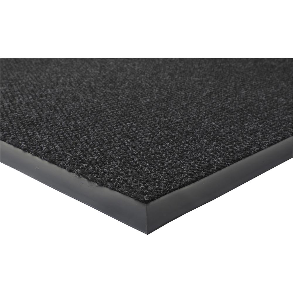 Genuine Joe Ultraguard Berber Heavy Traffic Mat - Hard Floor, Indoor, Outdoor - 72" Length x 48" Width - Rubber - Charcoal Black - 1 Each. Picture 1