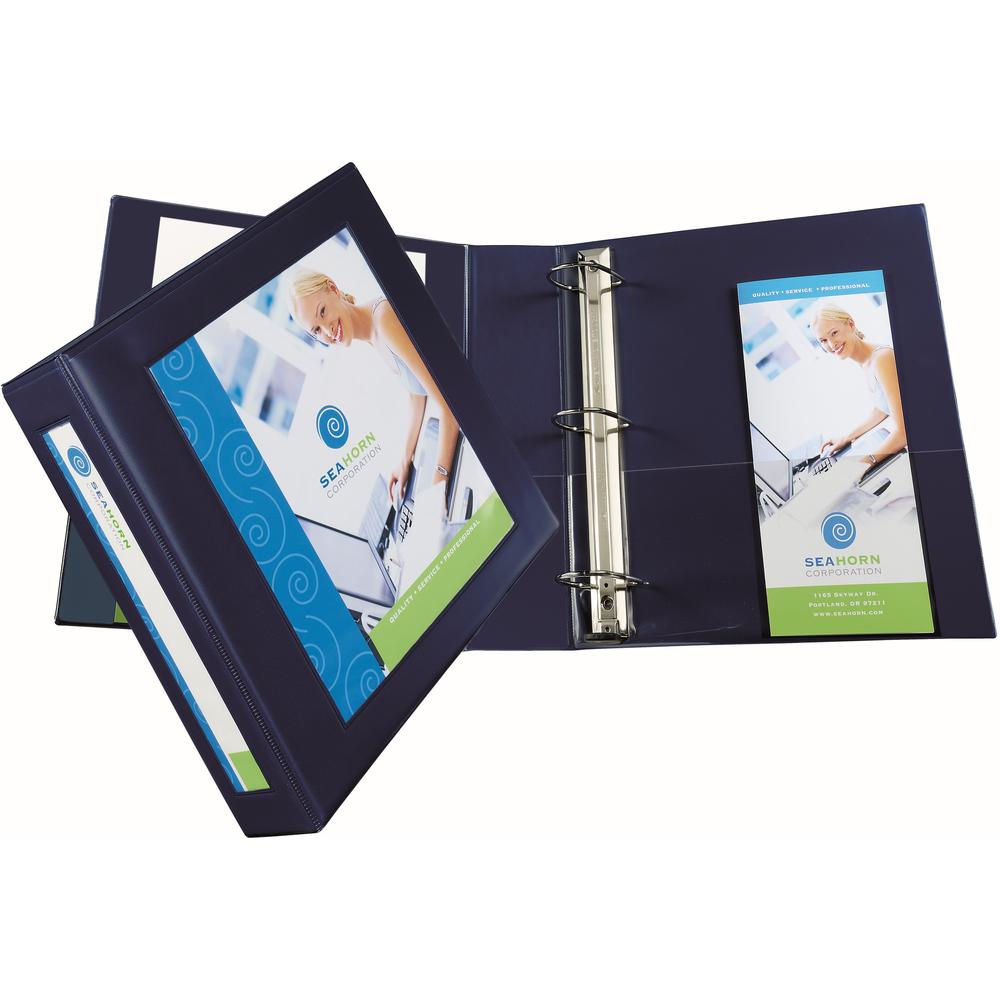 Avery&reg; Heavy-Duty Framed View 3-Ring Binder - 2" Binder Capacity - Letter - 8 1/2" x 11" Sheet Size - 540 Sheet Capacity - 3 x Ring Fastener(s) - 2 Pocket(s) - Vinyl - Recycled - Pocket, Heavy Dut. Picture 1