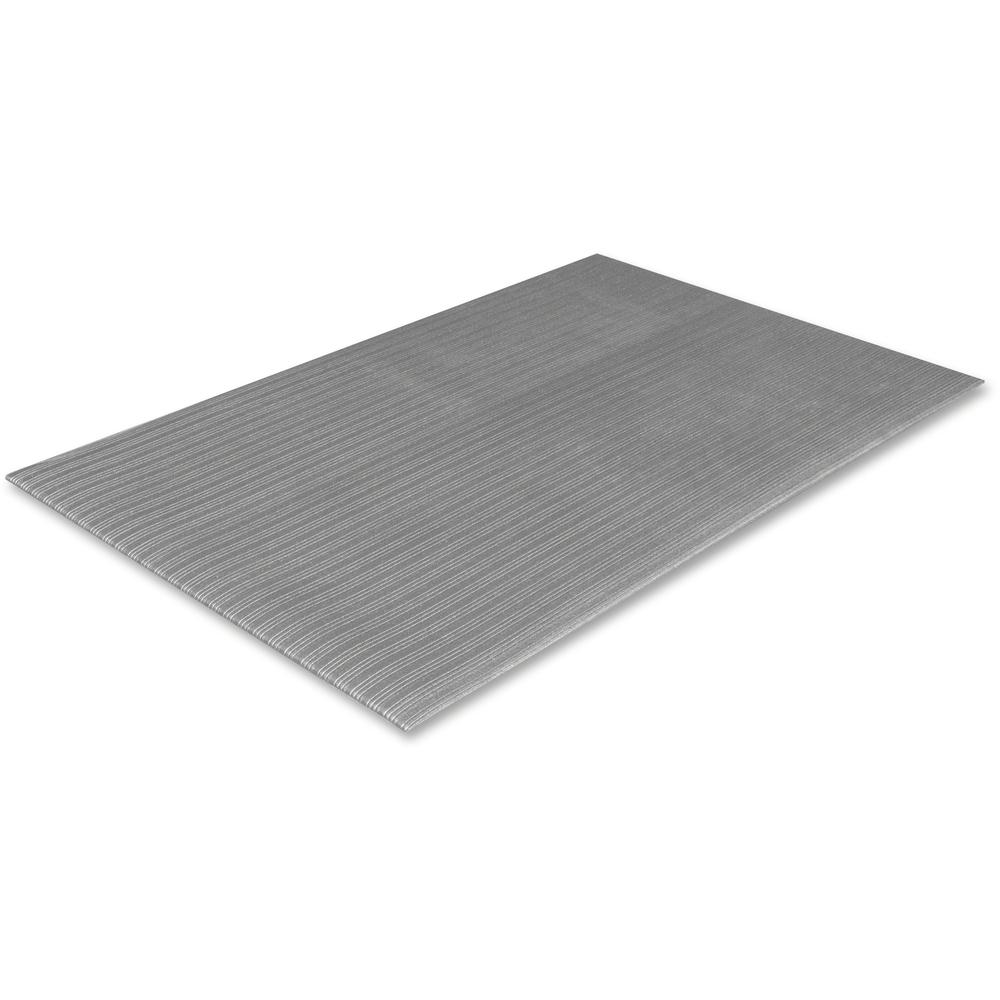 Crown Mats Tuff-Spun Foot-Lover Mat - Service Counter, Mailroom, Cashier's Station, Warehouse, Cement Floor - 60" Length x 36" Width x 0.375" Thickness - Rectangular - Vinyl, PVC Sponge - Gray - 1Each. Picture 1