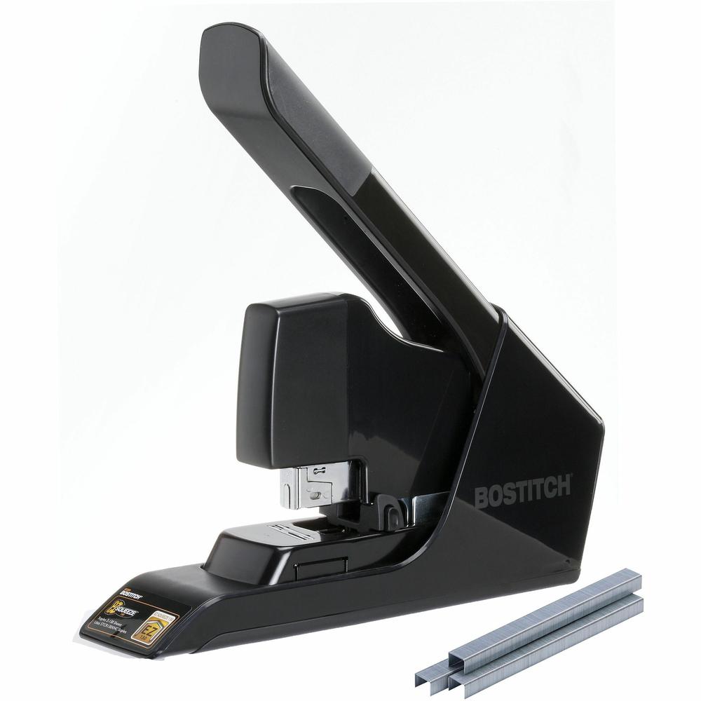 Bostitch EZ Squeeze Antimicrobial Heavy Duty Stapler - 130 Sheets Capacity - 210 Staple Capacity - Full Strip - 1 Each - Black. Picture 1