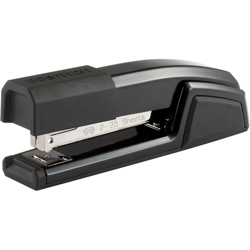 Bostitch Epic Antimicrobial Office Stapler - 25 Sheets Capacity - 210 Staple Capacity - Full Strip - 1/4" Staple Size - 1 Each - Black. Picture 1