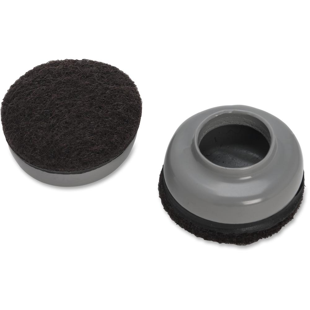Lorell Slip-Over Floor Savers - Gray - Vinyl - 8/Pack. Picture 1