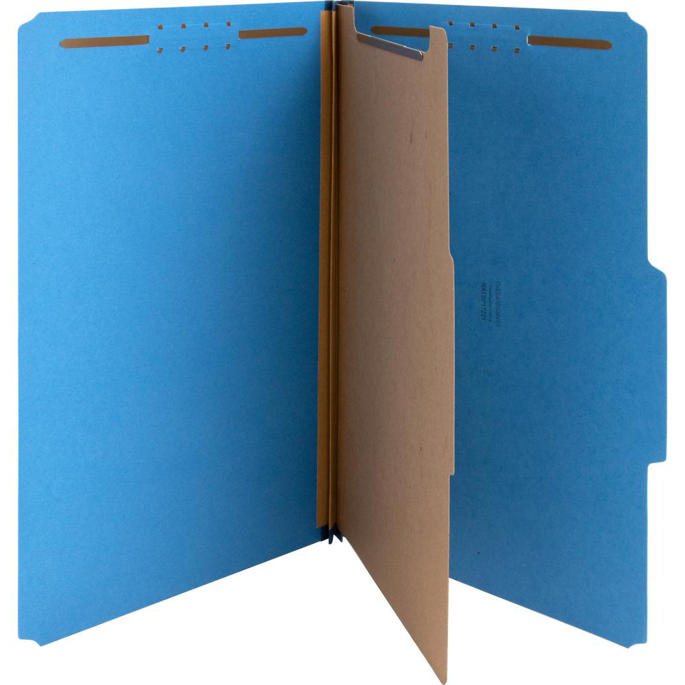 Nature Saver 2/5 Tab Cut Legal Recycled Classification Folder - 8 1/2" x 14" - 2" for Folder, 2" Fastener Capacity, 2" Fastener Capacity - Top Tab Location - Right of Center Tab Position - 1 Divider -. Picture 1