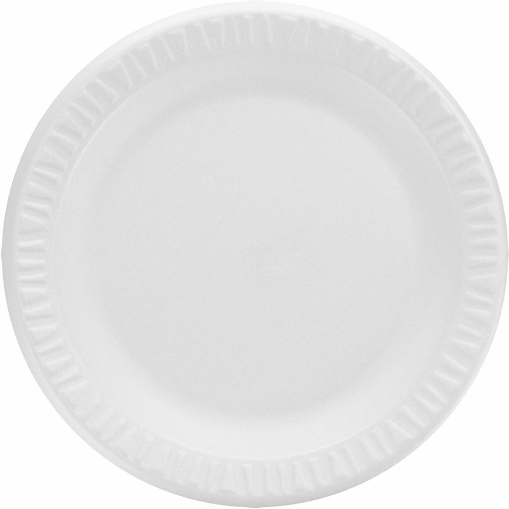 Dart Concorde 9" Nonlaminated Foam Plates - 125.0 / Bag - 9" Diameter - Foam Body - 4 / Carton. Picture 1