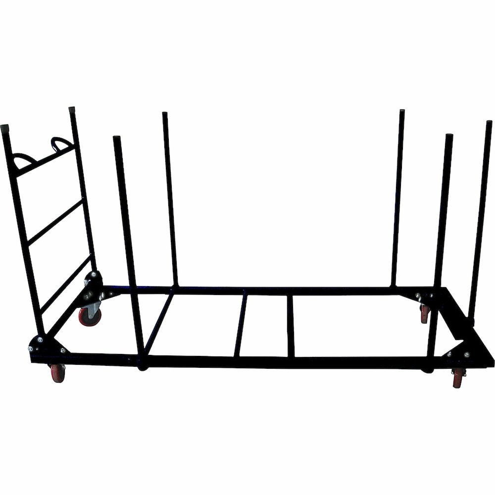 Lorell Blow-Mold Rectangular Table Trolley Cart - Steel - 30.25" Width x 75.88" Depth x 45.25" Height - Charcoal - For 20 Devices - 1 Each. Picture 1